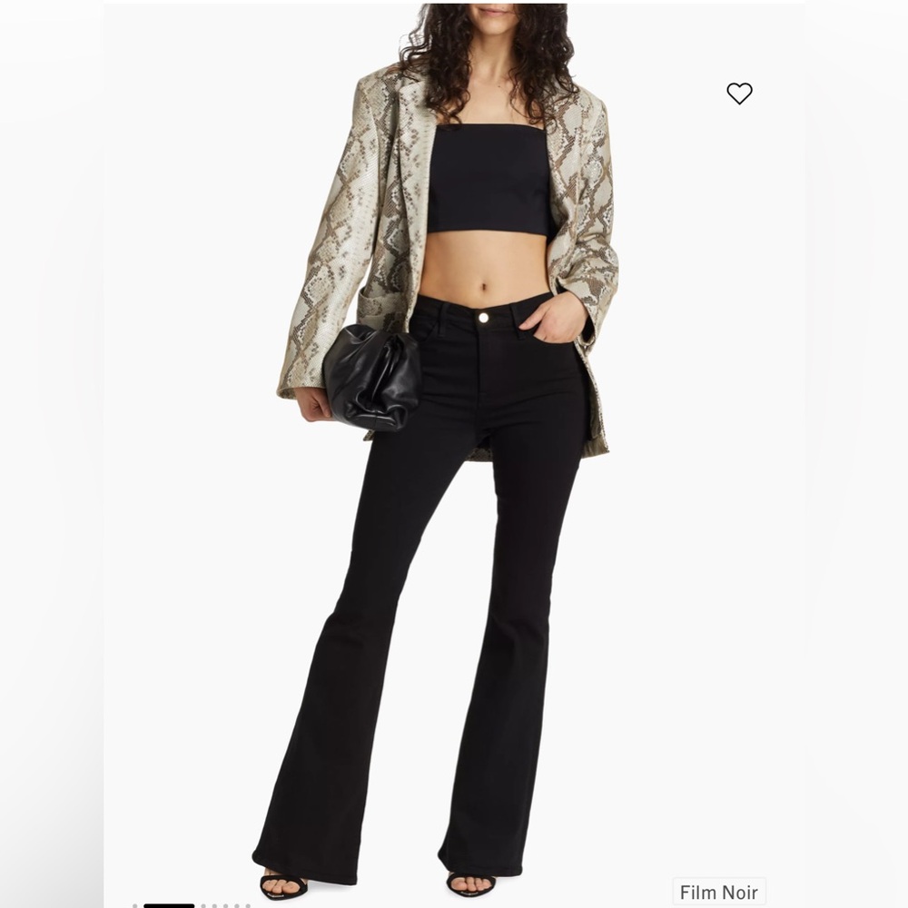 Frame Denim Black Flare Jeans